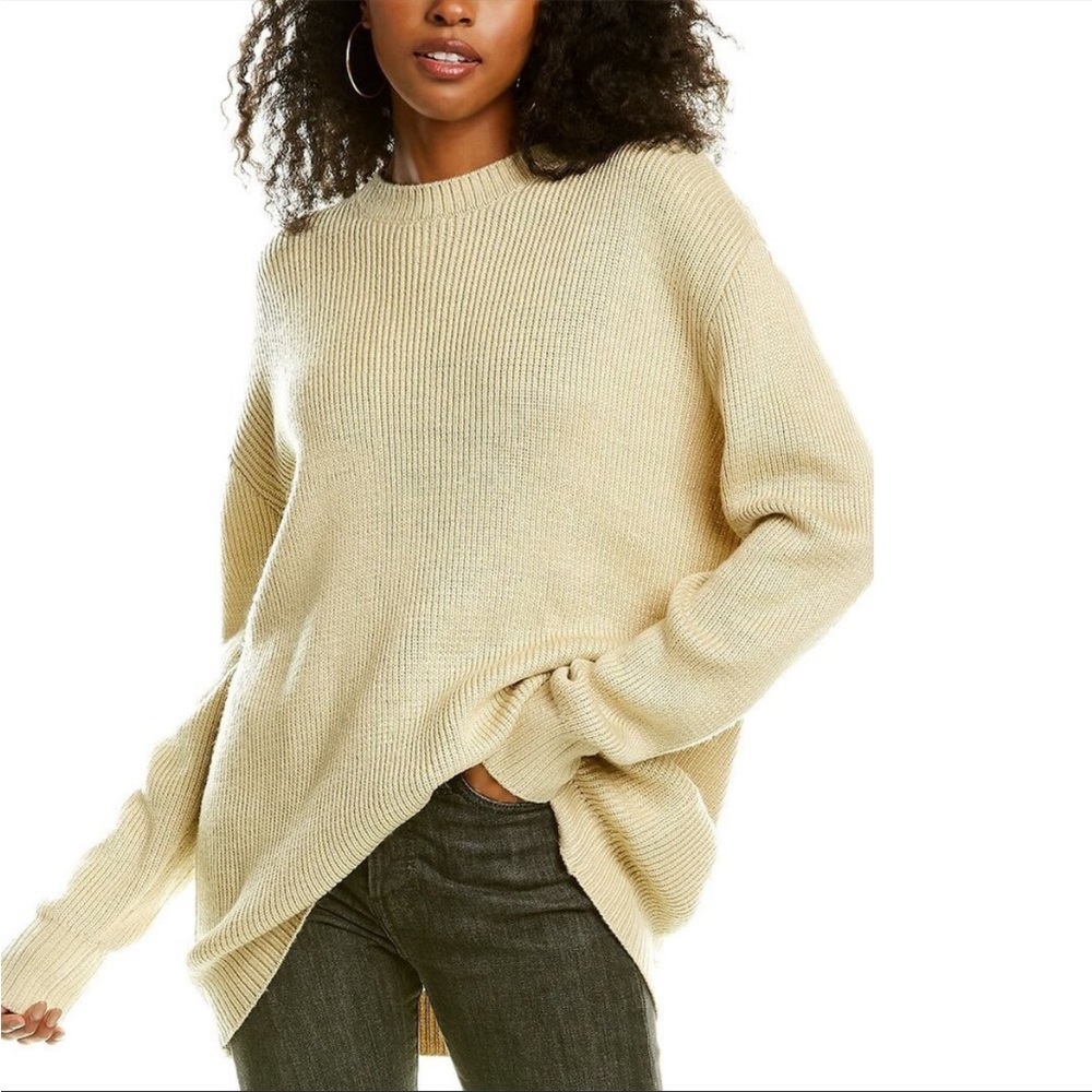 WeWoreWhat Oversized Crewneck Sweater Desert Size L/XL Danielle Bernstein NEW